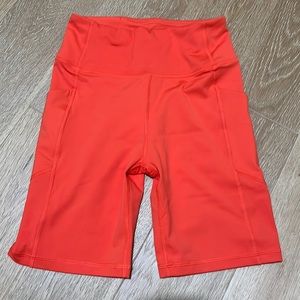 Figs Orange Biker Shorts, Size Small, NWT